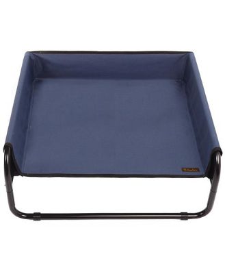 Charlies Pet High Walled Outdoor Trampoline Pet Bed Cot Blue