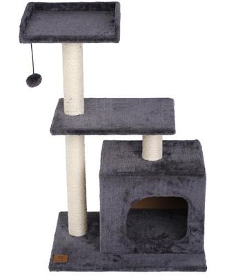 Charlies Pet Square House Cat Tree Charcoal Each