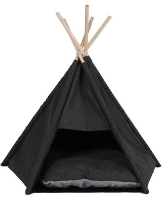 Charlies Premium Faux Linen Pet Tent Dark Grey