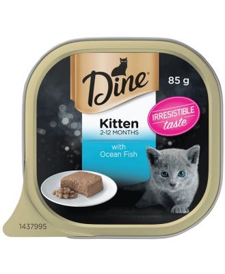 Dine Classic Collection Kitten With Ocean Fish Wet Cat Food Tray 42 X 85g
