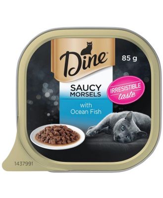 Dine Classic Collection Saucy Morsels With Ocean Fish Wet Cat Food Tray 42 X 85g