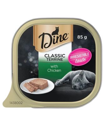 Dine Classic Collection Terrine With Chicken Wet Cat Food Tray 42 X 85g