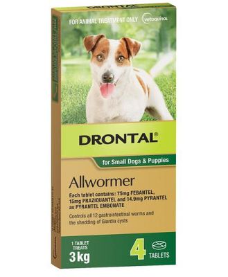Drontal Small Dog 3kg 4 Pack