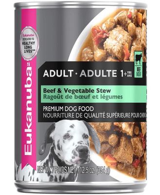 Eukanuba Wet Dog Food Adult Beef Vegetable Stew 12 X 354g