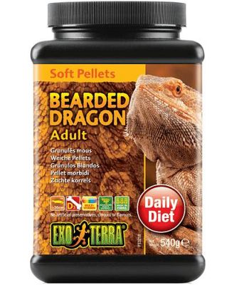 Exo Terra Bearded Dragon Food Adult Soft Pellets 540g