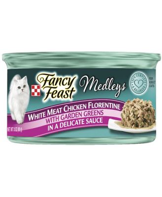 Fancy Feast Medleys White Meat Chicken Florentine Wet Cat Food 24 X 85g