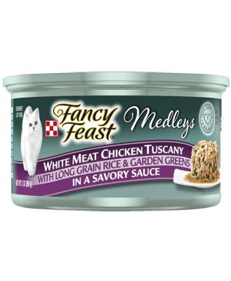 Fancy Feast Medleys White Meat Chicken Tuscany Wet Cat Food 24 X 85g