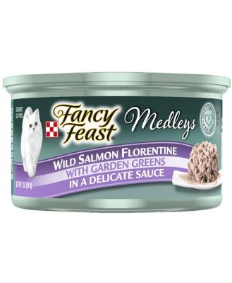 Fancy Feast Medleys Wild Salmon Florentine Wet Cat Food 24 X 85g