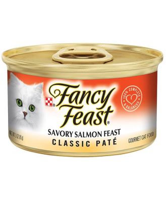 Fancy Feast Savoury Salmon Pate Wet Cat Food 24 X 85g