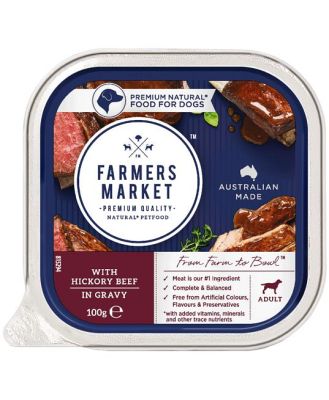 Farmers Market Wet Dog Food Adult Beef Herb And Gravy 9 X 100g