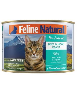 Feline Natural Cat Beef And Hoki Can 12 X 170g
