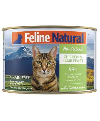 Feline Natural Chicken Lamb Canned 12 X 170g
