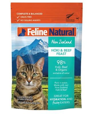 Feline Natural Hoki And Beef Grain Free Cat Food 12 X 85g