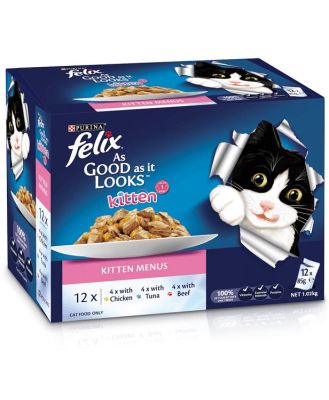 Felix Feline Kitten Menus 12 X 85g