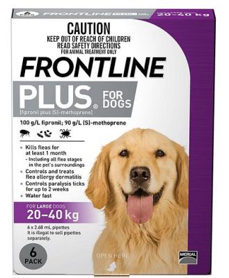 Frontline Plus Large Dog Purple 3 Pack