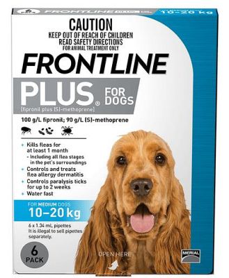 Frontline Plus Medium Dog Blue 12 Pack