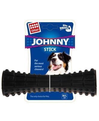 Gigwi Johny Stick Extra Durable Rubber Black Each