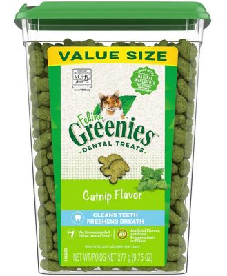 Greenies Feline Treats Dental Catnip Flavour Tub 277g