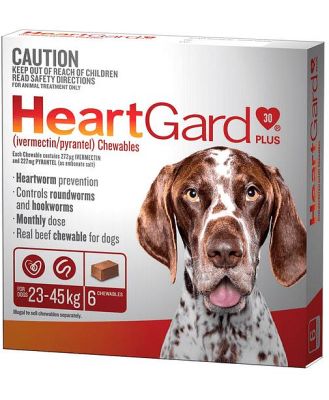 Heartgard Plus Lge Dog Brown 6 Pack