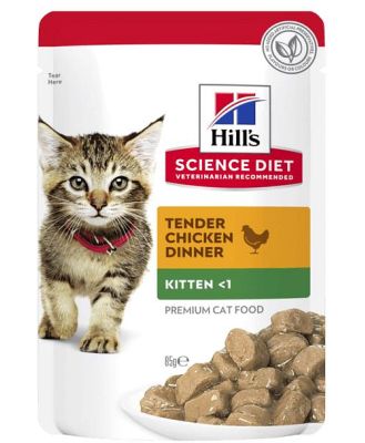 Hills Science Diet Kitten Chicken Wet Pouches 48 X 85g
