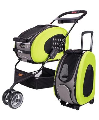 Ibiyaya 5 In 1 Combo Eva Pet Carrier Stroller Apple Green Each