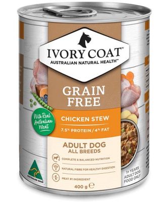 Ivory Coat Chicken With Coconut Oil Stew Canned Dog Food 12 X 400g