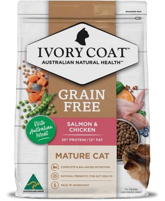 Ivory Coat Grain Free Dry Cat Food Mature Salmon And Chicken 2kg