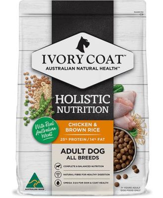 Ivory Coat Holistic Nutrition Dry Dog Food Adult Chicken And Brown Rice 15kg