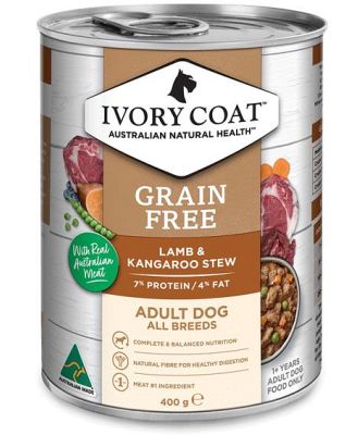 Ivory Coat Lamb And Kangaroo Stew Canned Dog Food 12 X 400g