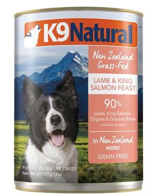 K9 Natural Lamb And King Salmon Grain Free Canned Dog Food 12 X 370g