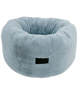 La Doggie Vita Bed Plush Donut Two Tone Grey