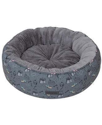 La Doggie Vita Dog Treats Round Bed With Removable Cushion Charcoal