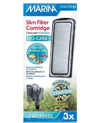 Marina Slim Power Filter Bio Carb Replacement Carbon Cartridge Each