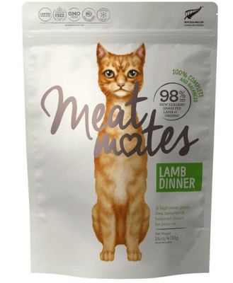 Meat Mates Grain Free Lamb Dinner Freeze Dried Cat Food 400g