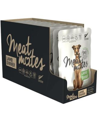 Meat Mates Grain Free Lamb Dinner Wet Dog Food Pouch 12 X 100g