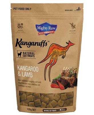 Mighty Raw Kangaruffs Cat Treats Kangaroo And Lamb 100g