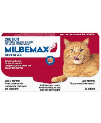 Milbemax All Wormer For Cats 2 Tablets