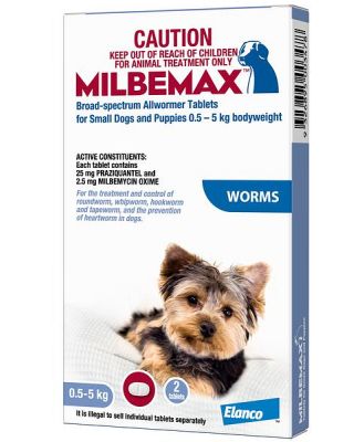Milbemax All Wormer For Small Dogs 4 Tablets