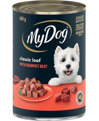 My Dog Loaf Classic Wet Dog Food Gourmet Beef Trays 24 X 400g