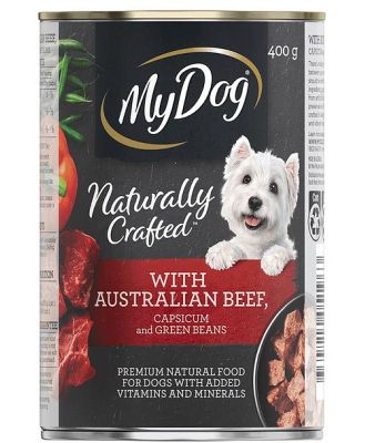 My Dog Naturally Crafted Australian Beef Capsicum And Green Beans Wet Dog Food 24 X 400g