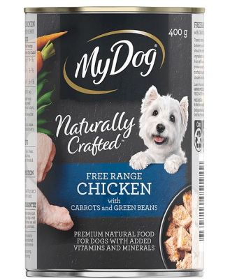 My Dog Naturally Crafted Free Range Chicken Carrots And Green Beans Wet Dog Food 24 X 400g