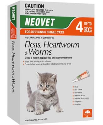 Neovet Flea And Worming For Kittens And Small Cats 6 Pack