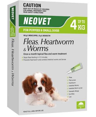 Neovet Flea And Worming For Puppies And Small Dogs 3 Pack
