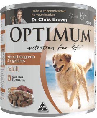Optimum Adult Kangaroo And Vegetables Wet Dog Food 24 X 700g