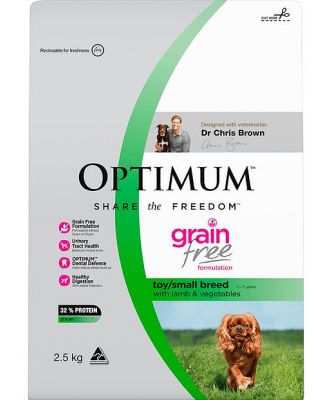 Optimum Grain Free Toy Small Lamb And Vegetables Dry Dog Food 10kg