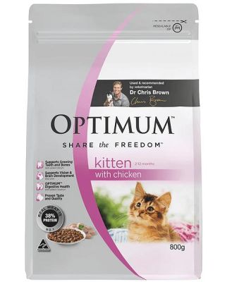Optimum Kitten Dry Cat Food Chicken 800g