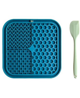 Paws For Life Square Lickmat With Spatula Blue Each