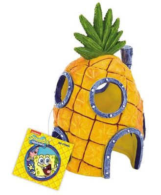 Penn Plax Spongebob Squarepants Pineapple Home With Swim Through Holes Resin Replica Each