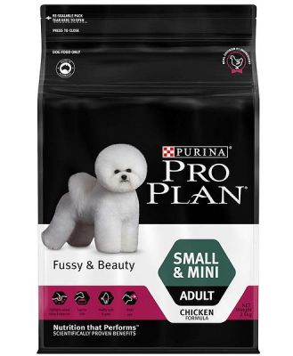 Pro Plan Adult Fussy Beauty Mini Small Chicken Dog Dry Food 10kg