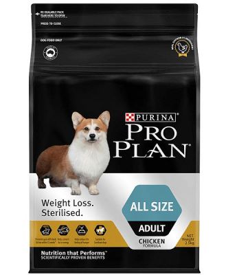 Pro Plan Adult Weight Loss Sterilised Chicken Dry Dog Food 12kg